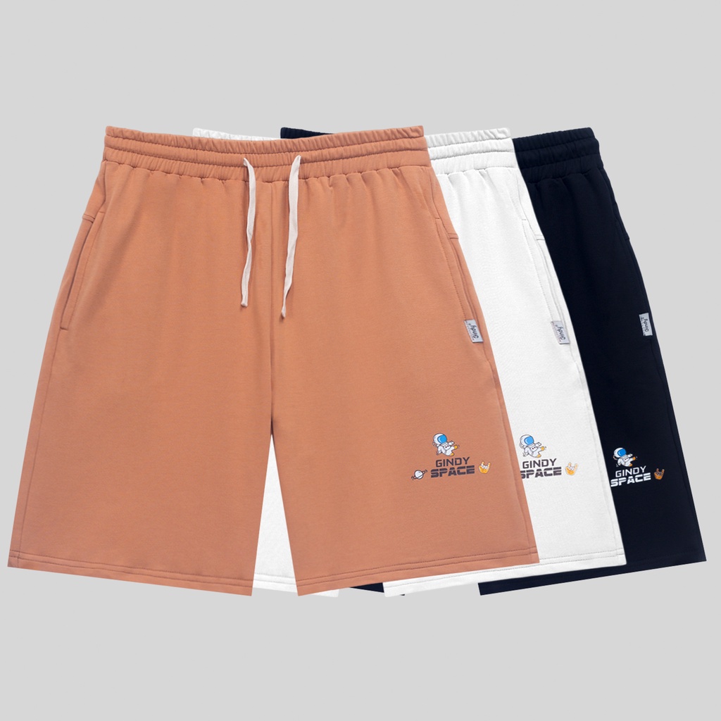 Quần short nam nữ họa tiết Space GINDY unisex thể thao có 3 màu lựa chọn thời trang thu đông 2022 local Q022