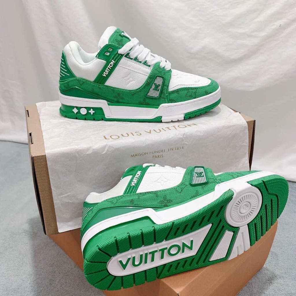 Giày LV Louis Vuitton Trainer Black White, Giày Sneaker LV Dễ phối đồ bản mới nhất nam nữ hot trend 2022 | BigBuy360 - bigbuy360.vn