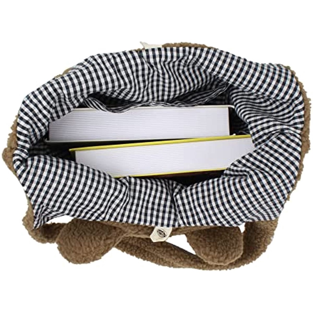 Túi Tote Đeo Vai Bằng Lông Nhân Tạo Hình Gấu Dễ Thương Thời Trang Mùa Đông Cho Nữ JP5