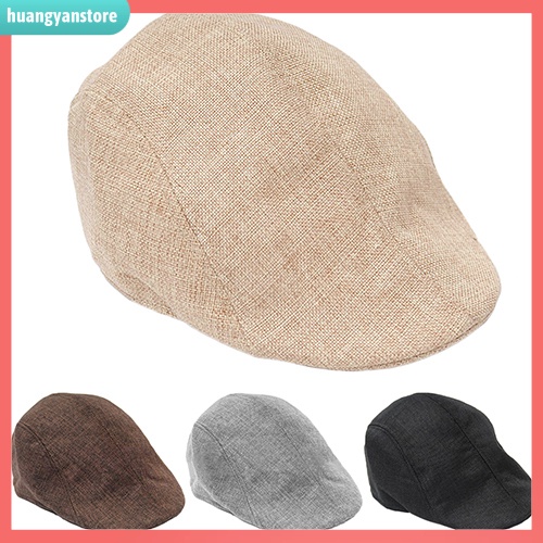 HY| Mũ beret màu trơn đơn giản thời trang nam nữ