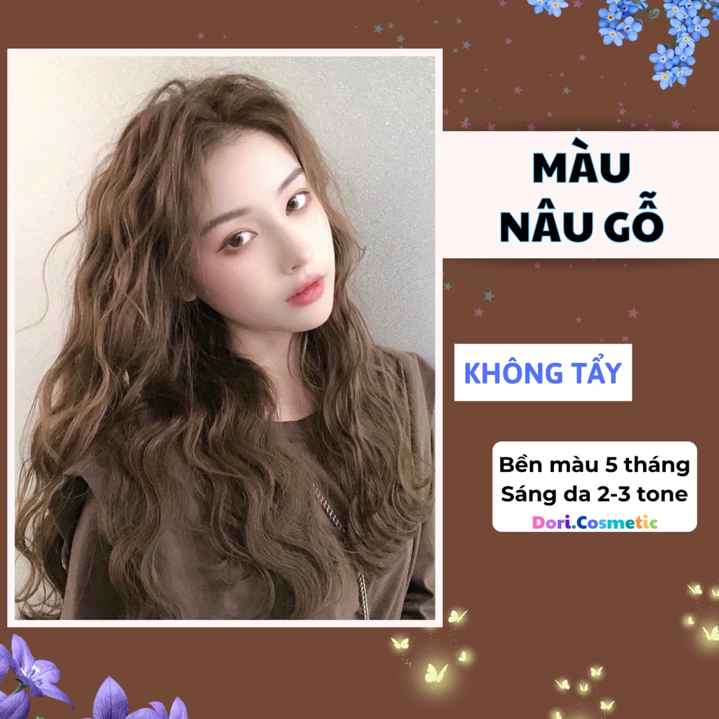 thuốc nhuộm tóc màu nâu gỗ . combo thuốc nhuộm tóc tại nhà