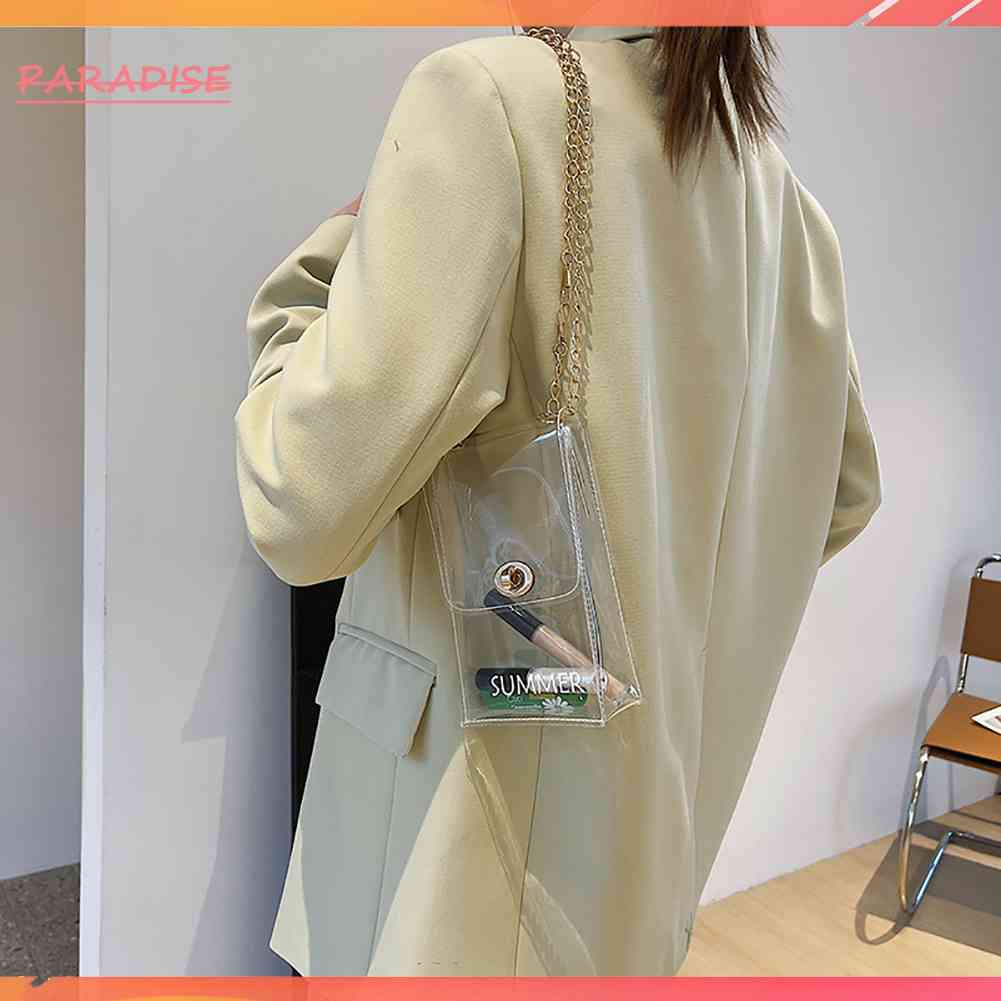 Túi Đeo Chéo Mini Bằng PVC Trong Suốt Thời Trang Mùa Hè Hàng Mới Dành Cho Bạn Nữ