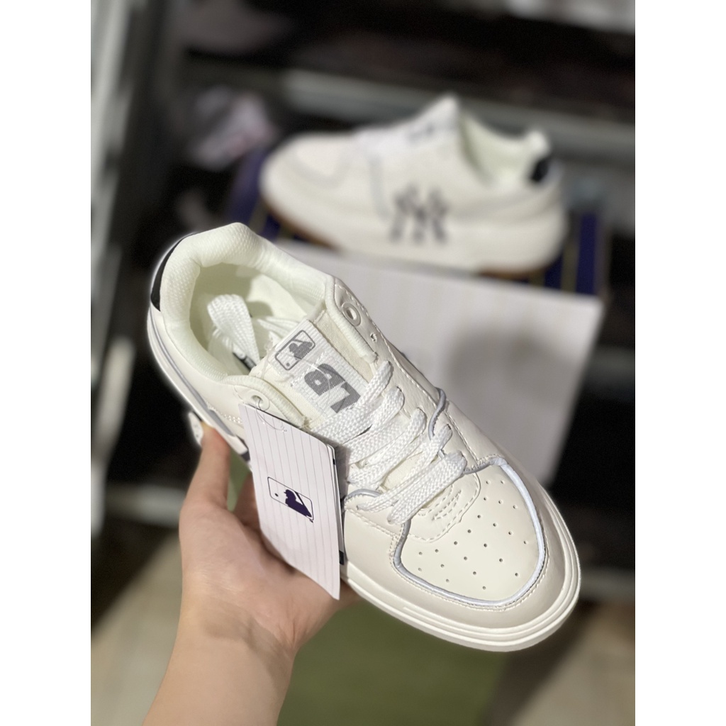 HoPi | Giày Sneaker MLB Chunky Liner, Màu nâu Tăng Chiều Cao 5cm, MLB NY, Full Box Bill