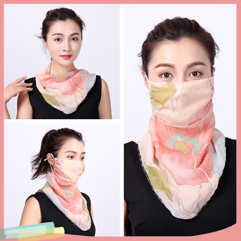 Khăn Choàng Cổ Che Mặt Chống Tia Uv In Họa Tiết Độc Đáo Hợp Thời Trang Cho Nữ