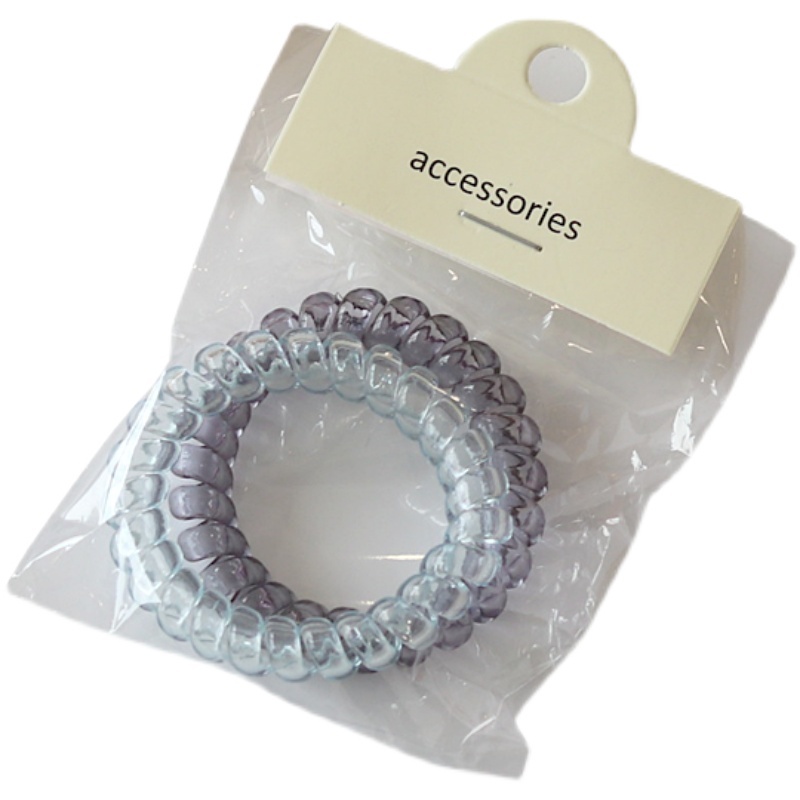 Sét 2 Cột Tóc Lò Xo Màu Sắc Pastel Phong Cách Hàn Quốc