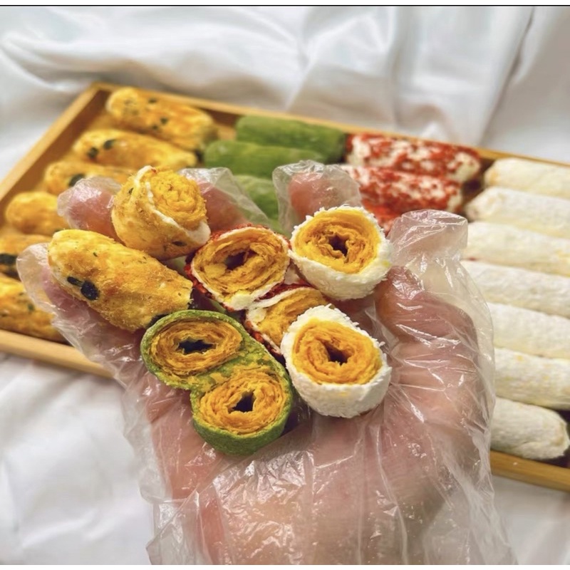 Set Nguyên Liệu Làm Bánh Ống Đài Loan Cuộn Chà Bông Rong Biển
