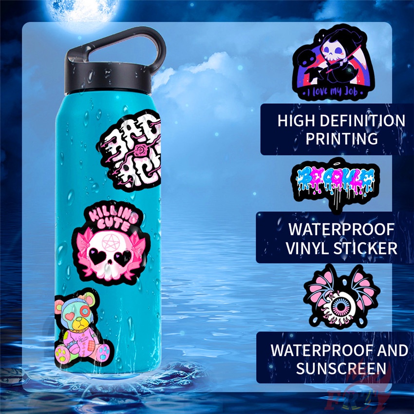 ❉ Phong Cách Gothic Cổ Điển. Bộ 02 Sticker Dán Trang Trí Nghệ Thuật Kinh Dị ❉ Bộ 50 Sticker Chống Thấm Nước Họa Tiết Doodle Hợp Thời Trang
