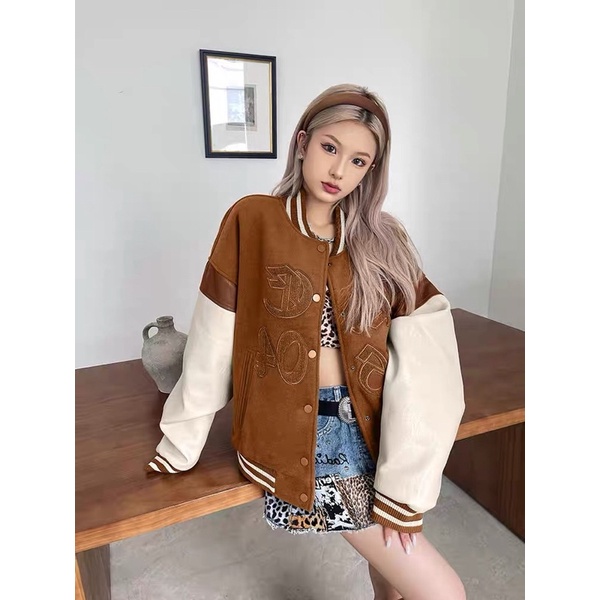 Áo Khoác Bomber Varsity Jacket 9tyvarsity Bóng Chày Unisex