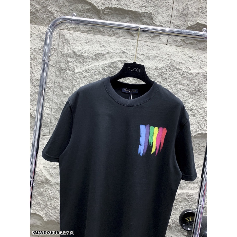 Áo Thun Nam LV Phối Màu Vải Mềm Mịn - Áo Phông Nam In Hình Cực Đẹp