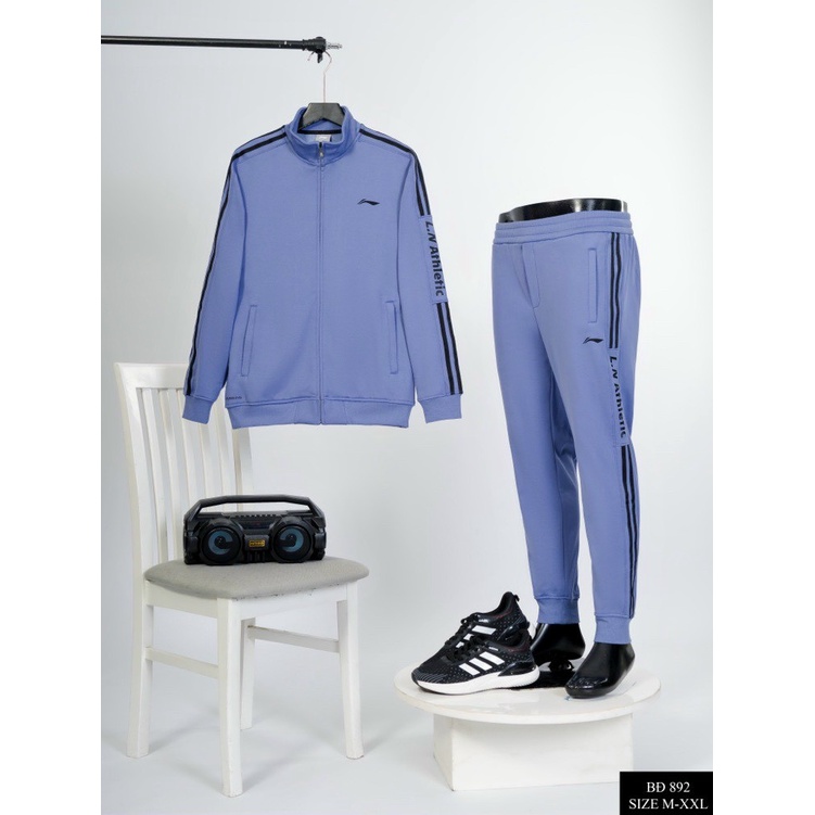 Đồ thể thao nam mùa đông dài tay LI-NING nỉ hàng hiệu cao cấp  Hàng loại 1 Bộ nam thu đông mặc nhà dày dặn bền đẹp