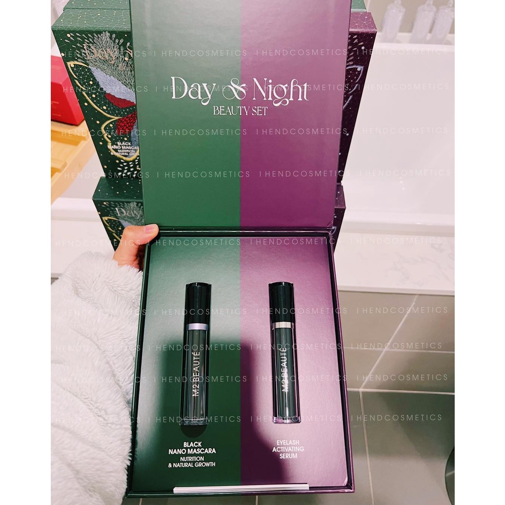 Set serum mọc mi và mascara dưỡng mi M2 Beaute Day & Night Beauty Set