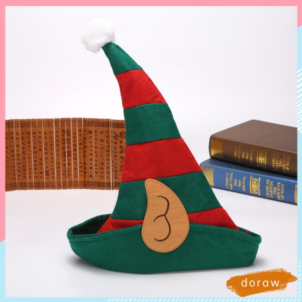 Bộ 2 Mũ Ông Già Noel Họa Tiết Sọc Xanh Đỏ Dành Cho Tiệc Giáng Sinh