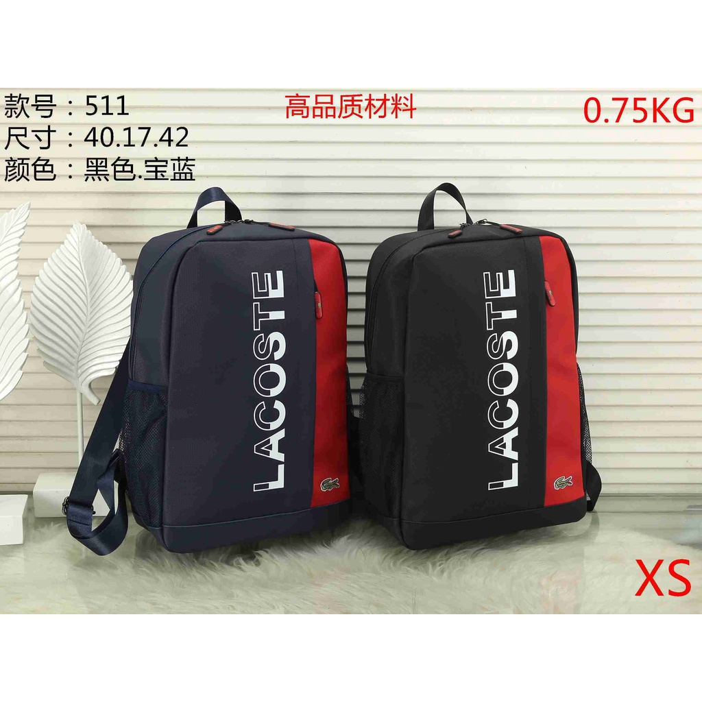 Ba Lô Lacoste Nylon Sức Chứa Lớn Tiêu Chuẩn Cho Nam Và Nữ