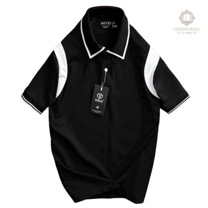 Áo thun nam có cổ bẻ phối màu vải cá sấu cotton cao cấp ngắn tay tông màu cực sang trọng lịch lãm