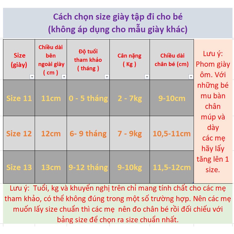 Giày tập đi cho bé cực xịn mềm mại sang choảnh cho bé 0-12m