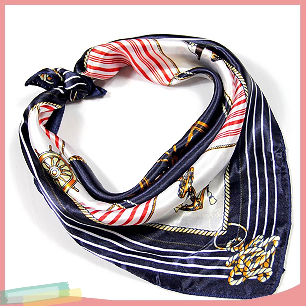 Khăn choàng cổ kiểu vuông 50cm x 50cm họa tiết trang nhã đơn giản cho nữ