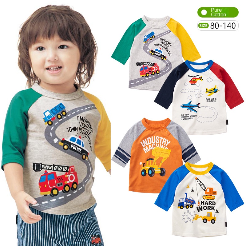 Áo Thun Ba Lỗ Bằng Vải Cotton Mỏng Màu Trơn Họa Tiết Xe Hơi Phong Cách Nhật Bản Thời Trang Xuân Hè Hàng Mới Dành Cho Bé Trai 80-140 - 1225