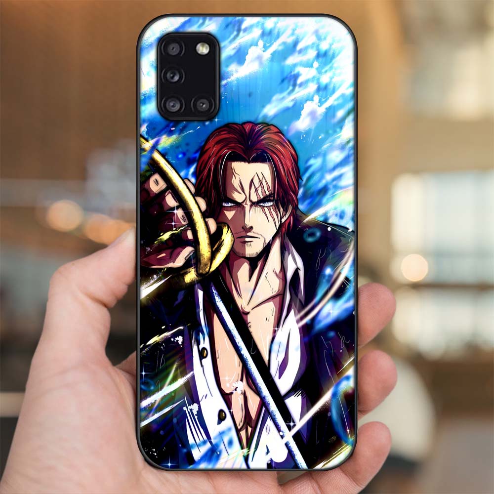 Ốp lưng Samsung A31 viền đen in hình Shanks One Piece Đảo Hải Tặc