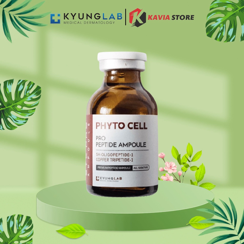 Tế bào gốc KyungLab Phyto Cell Peptide Ampoule 20ml, Bổ Sung Dưỡng Chất Cho Da Chống Lão Hóa