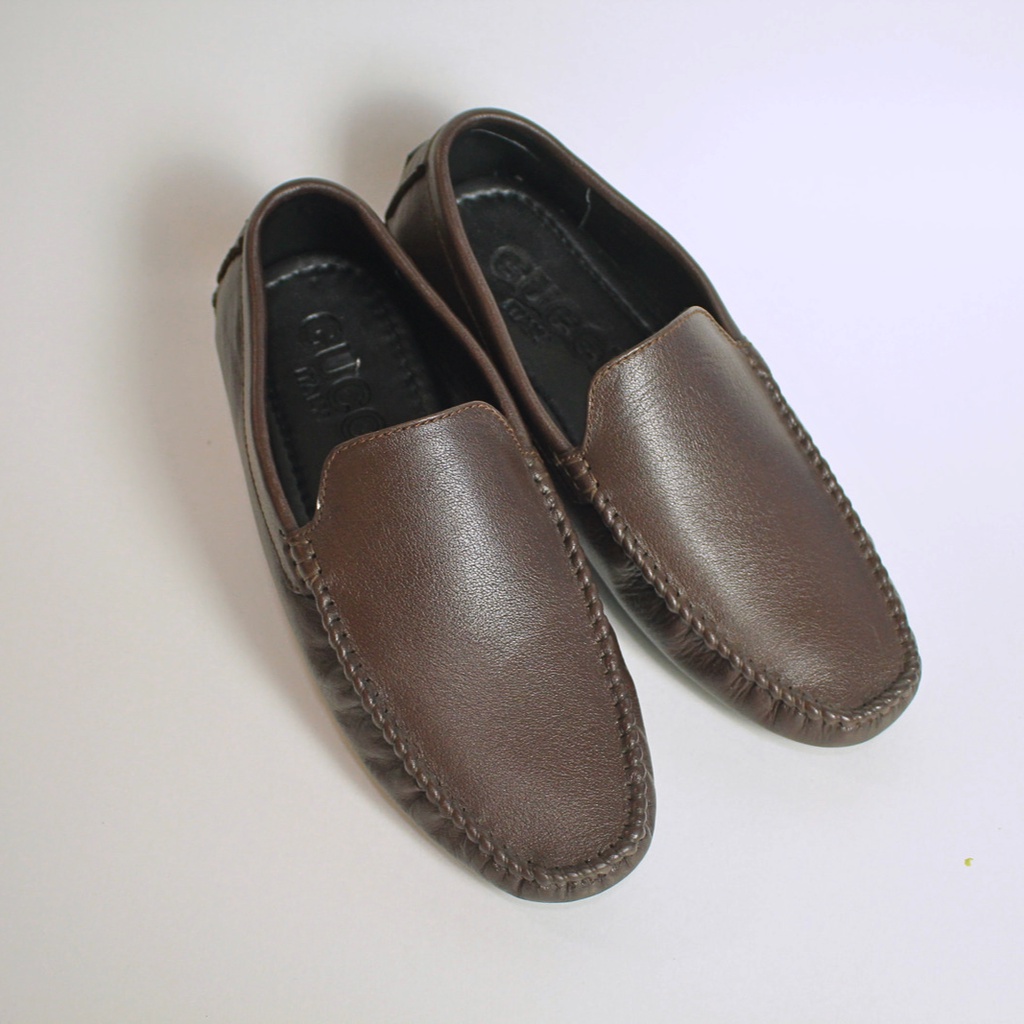 Giày lười nam Gucci da bò mềm cao cấp sang trọng [Giày mọi nam]