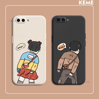 [Viền vuông][Bảo vệ camera] Ốp lưng Oppo A3s / A5 / A12E / Ax5 hình boy và girl cute