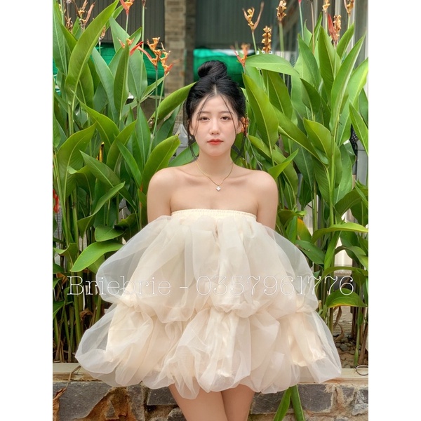 319 - (loại 1 có kèm quần) Áo babydoll voan phồng 2 tầng Trâm Anh Boutique chất liệu voan xốp, sang chảnh | BigBuy360 - bigbuy360.vn