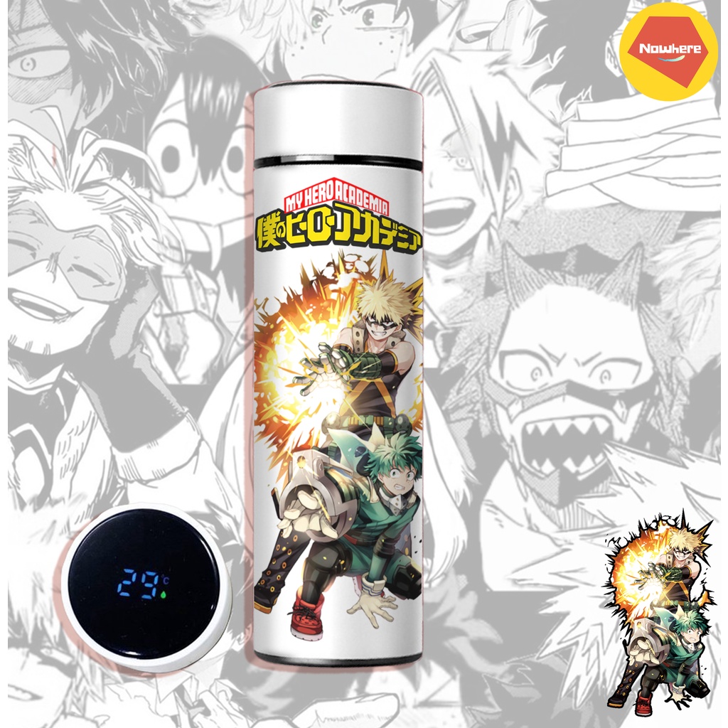 Bình Giữ Nhiệt anime BOKU NO HERO ACADEMIA (My hero academia) Lõi INOX (có đèn báo nhiệt độ) (5/10)