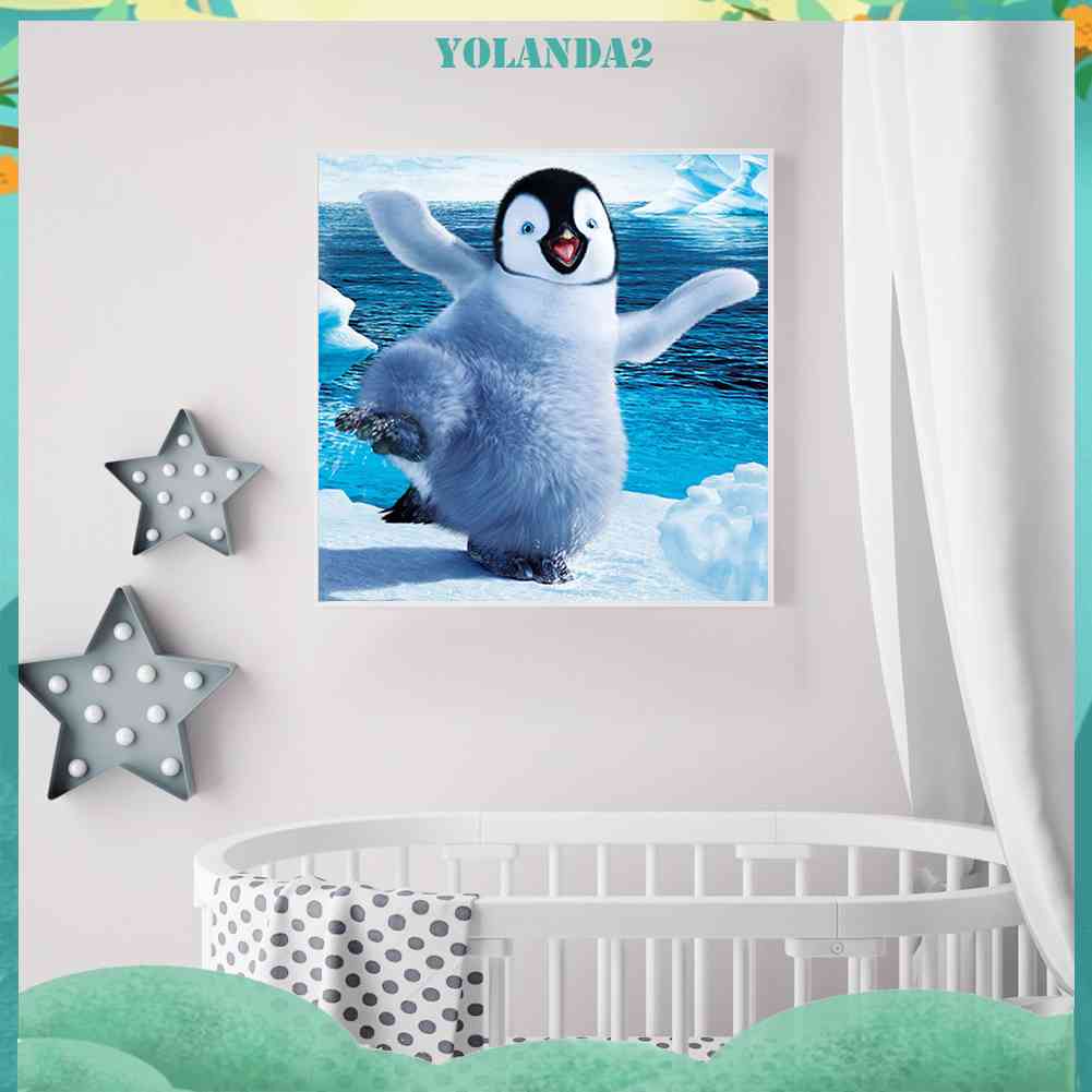 Bộ Tranh Thêu Chữ Thập DIY Hình Chim Cánh Cụt 11CT Yolanda2 / Penguin