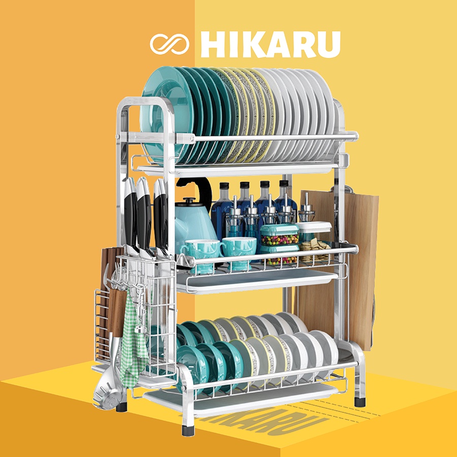 Kệ Đựng Bát Đĩa Lùn Inox HIKARU_HK-PB-055