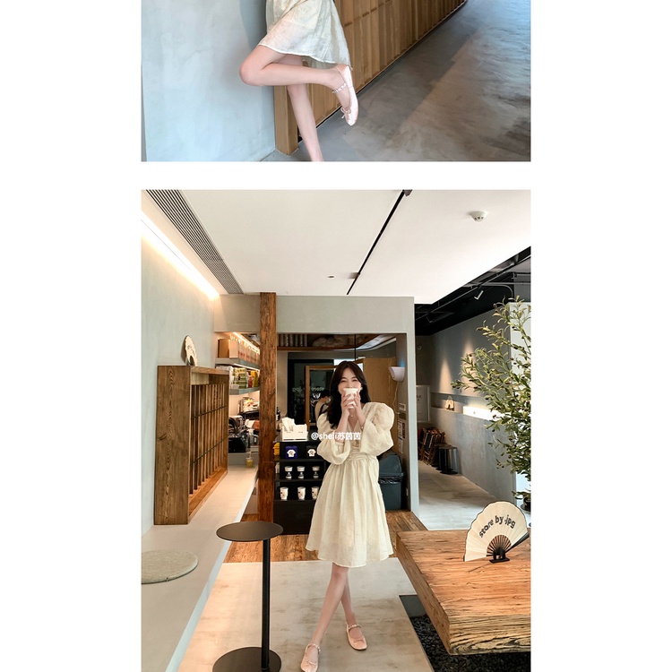 【Kiểm định chất lượng】Giày Búp Bê Mũi Tròn Đế Bằng Siêu Mềm Đính Đá Thời Trang Mùa Hè Cho Nữ