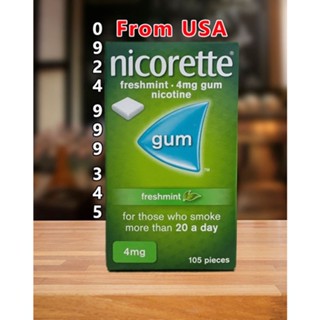 Kẹo Nicorette 4mg bạc hà Freshmint 105 viên cai thuốc lá hiệu quả