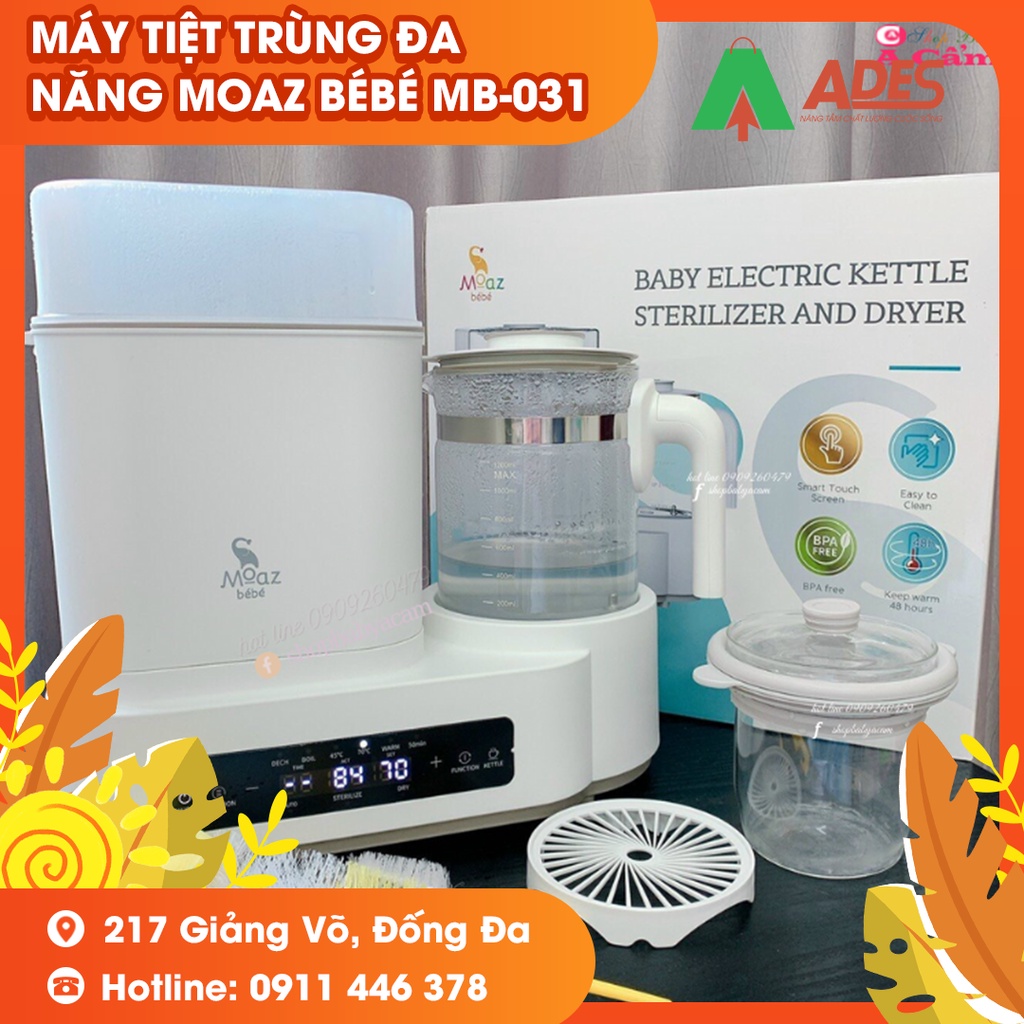 MÁY TIỆT TRÙNG SẤY KHÔ VÀ ĐUN NƯỚC ĐA NĂNG MOAZ BÉBÉ MB-031