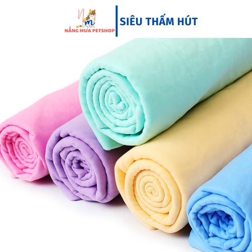 Khăn tắm cho chó mèo siêu thấm hút Clean Cham