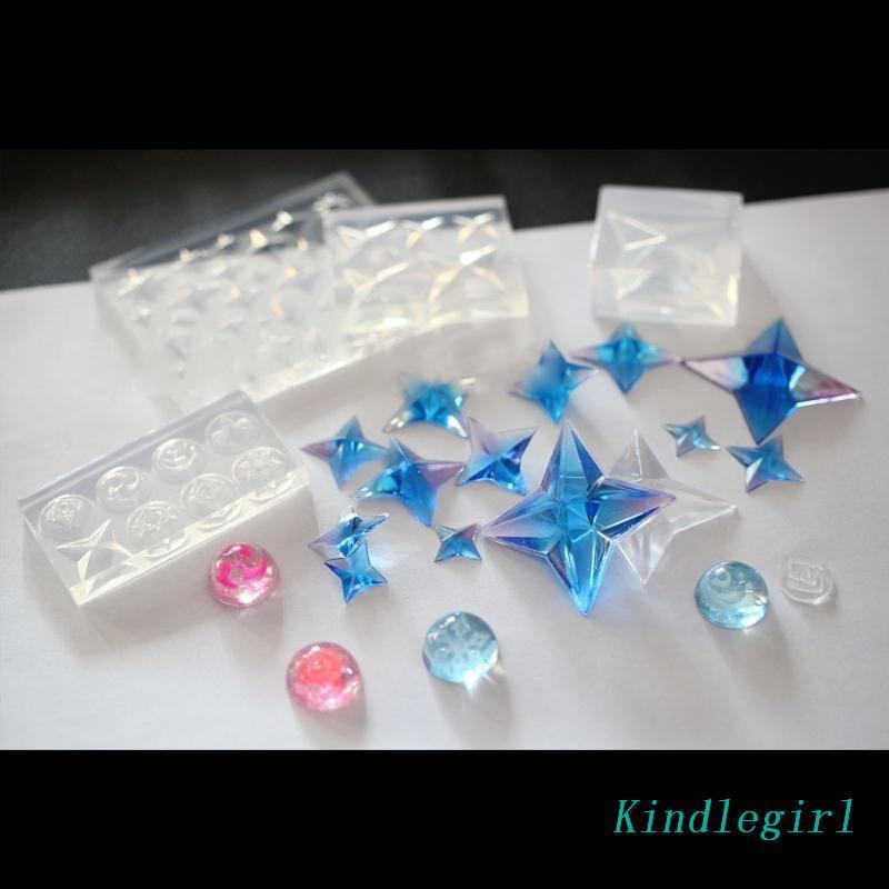 Khuôn Silicone Làm Bánh / Xà Phòng Hình Viên Đá Quý 3D DIY