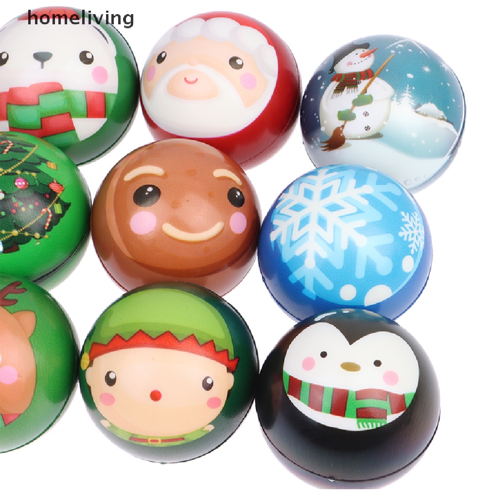 Quả Bóng Xốp PU Giải Tỏa Căng Thẳng Kích Thước 63mm Trang Trí Giáng Sinh