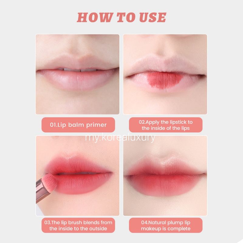 Cọ môi tán son, che khuyết điểm siêu mềm mịn