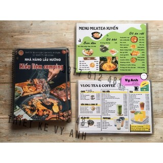 Menu A5, A4 đã ép plastic