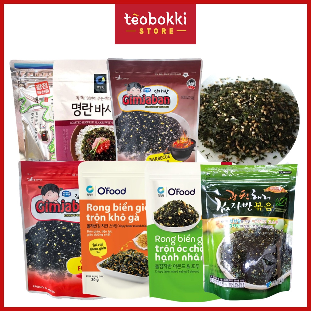 Rong biển trộn cơm Hàn Quốc nhiều vị