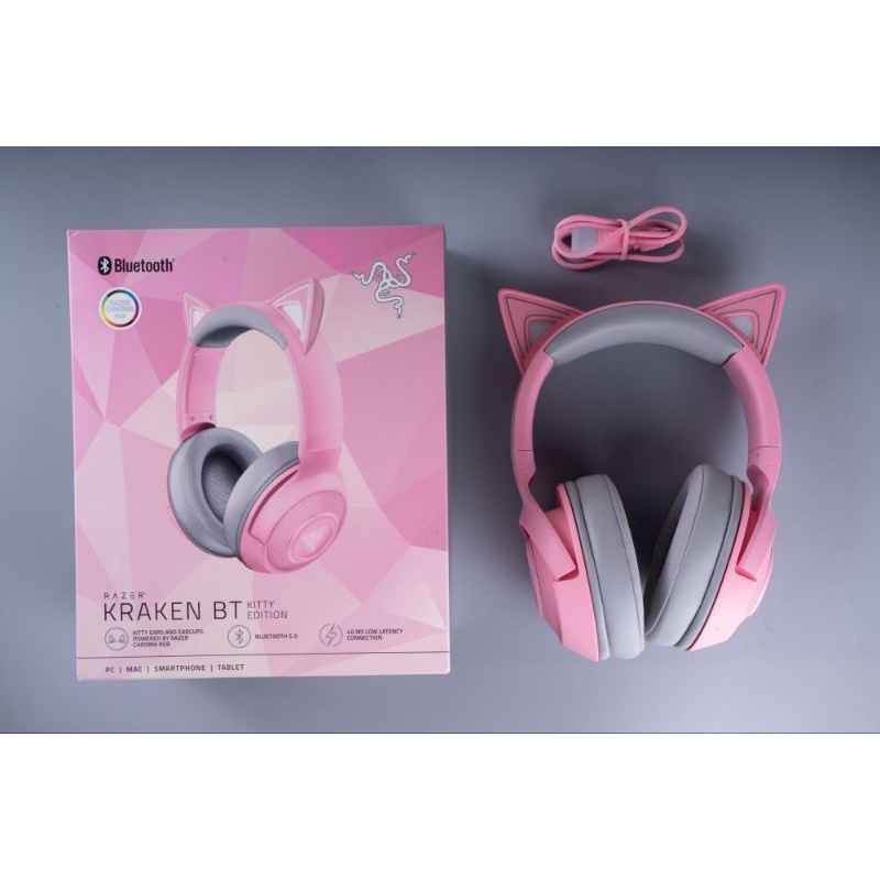 Tai Nghe Không Dây Gaming Razer Kraken BT Kitty Edition New Seal 100% Chính Hãng, BH 12 tháng