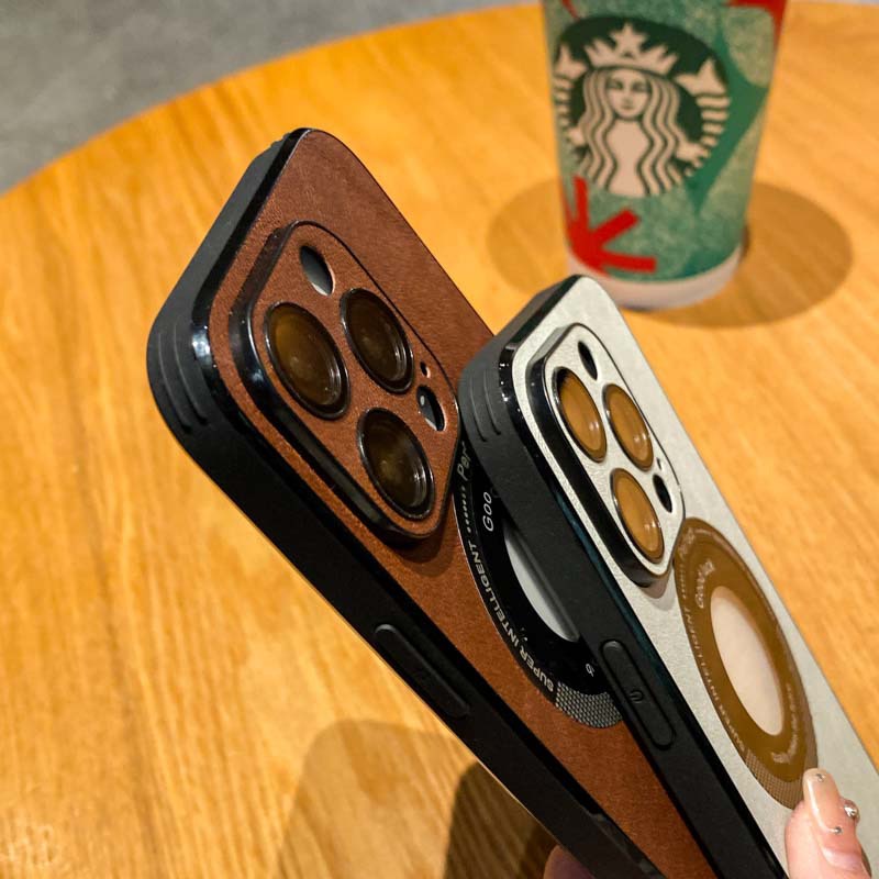 Phong Cách Mới! Kiểu Mới! 2023 Ốp Điện Thoại Da Từ Tính Chống Dấu Vân Tay Cho iPhone 13 12 14 Pro Max 12 Pro Max