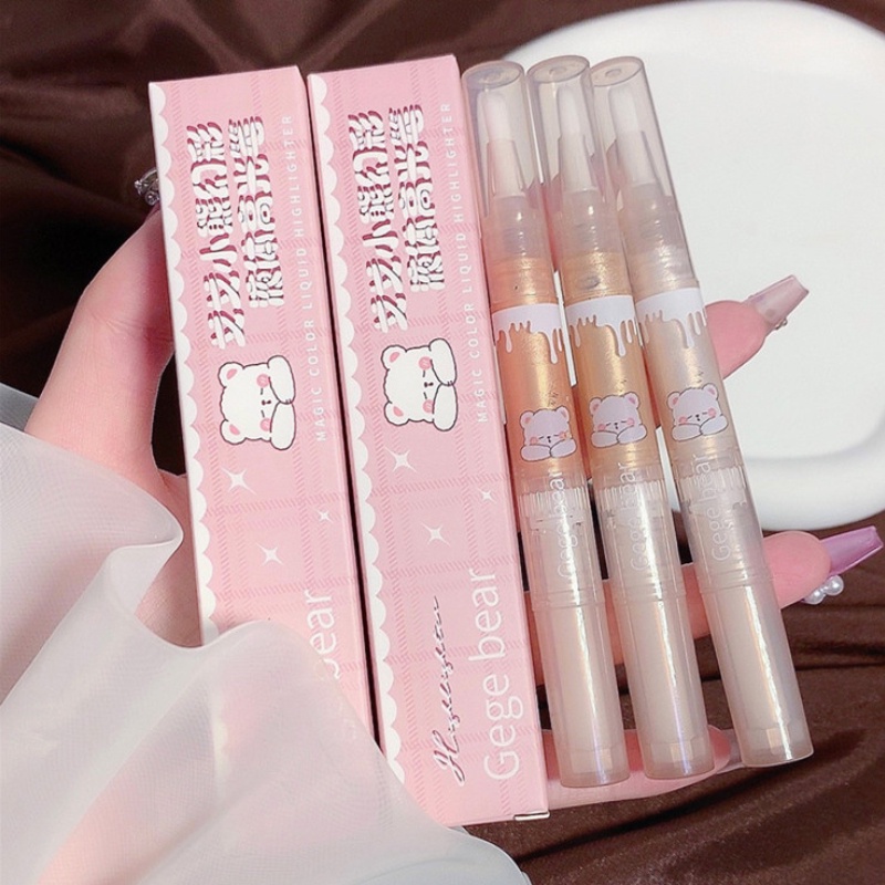 1 Cây Bút Kẻ Mắt Kiêm Phấn Bắt Sáng Lấp Lánh Chống Thấm Nước Làm Sáng Da