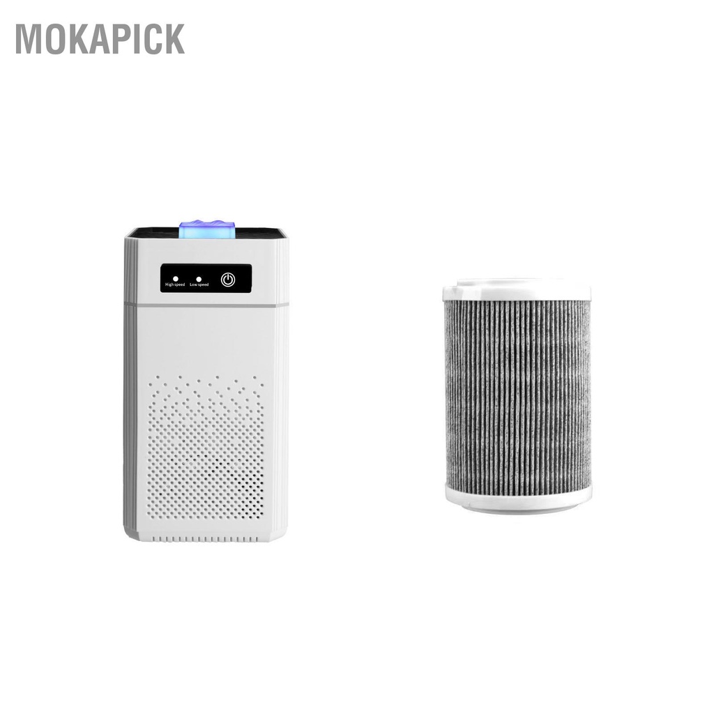 Máy lọc không khí mini ion âm Tiếng ồn thấp mùi UV 12*12*24cm Mokapick