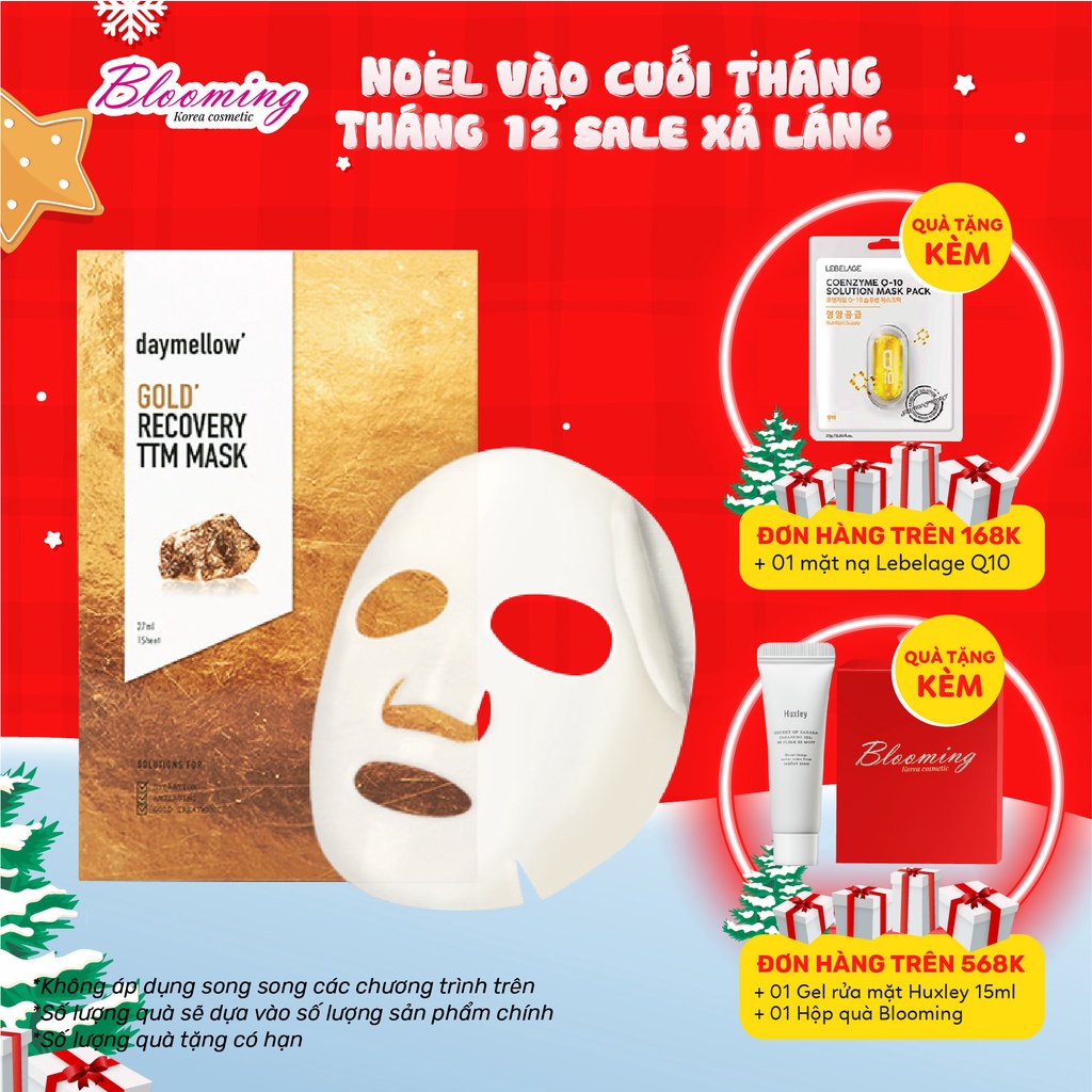 Mặt Nạ Miếng Cải Thiên Nếp Nhăn và Tăng Đàn Hồi Cho da Daymellow Gold Recovery TTM Mask 27ml