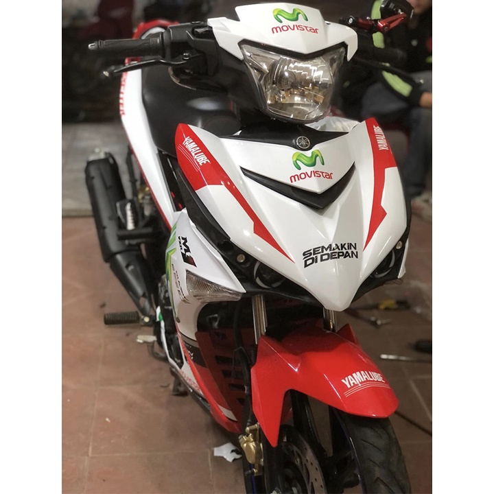 Tem Trùm Exciter 150 Trắng Đỏ Movistar Cực Đẹp