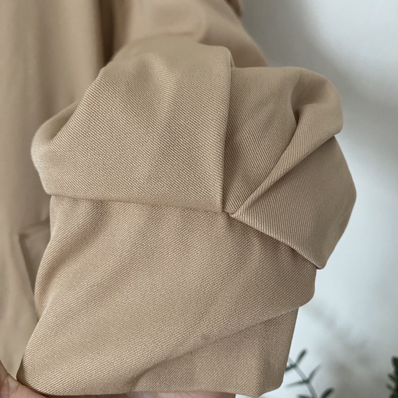 Áo khoác Trench coat Hàn Quốc vải dày tay bo 2 lớp