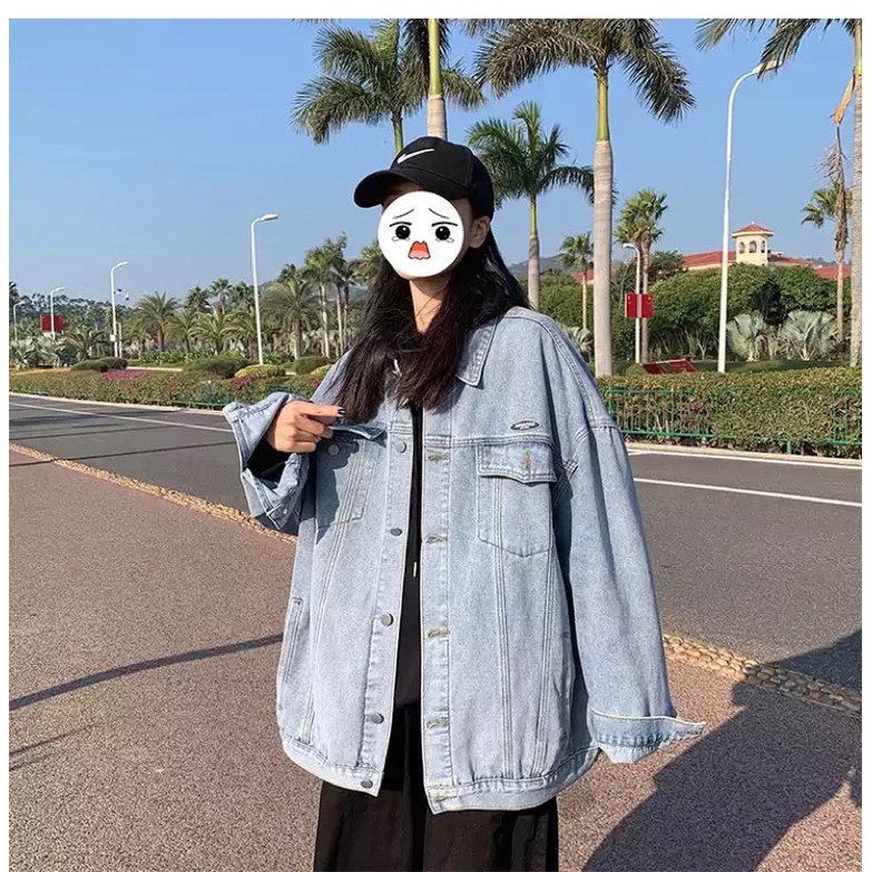 Áo Khoác Jeans Nam Nữ From Rộng Chất Vải Dầy Dặn Hình Thêu Nổi, Áo Bò Thời Trang Unisex Phong Cách Trẻ Trung Năng Động