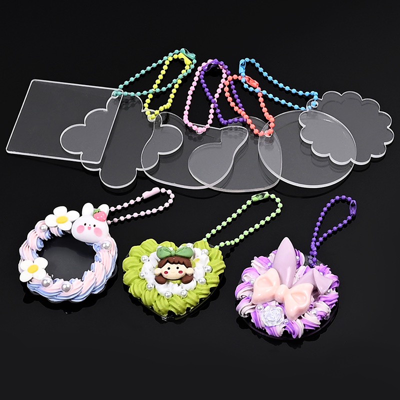 Set tự làm móc khóa đơn giản DIY handmade bằng kem keo