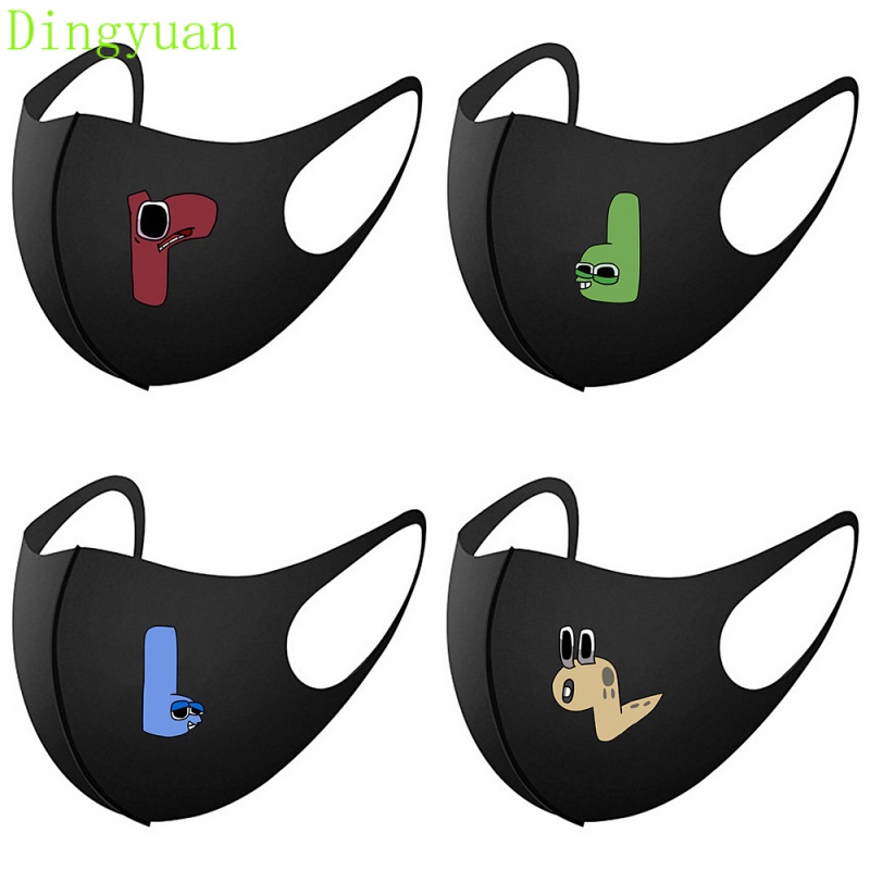 Khẩu Trang Mingyuan Smile Lowercase Chữ Lore A B C D E F Bằng Lụa Lạnh Mềm Mại Chống Bụi Có Thể Giặt Và Tái Sử Dụng Phong Cách Hàn Quốc