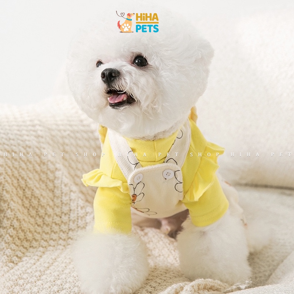 Jump Cho Chó Mèo Họa Tiết Bông Hoa, Áo Ấm Cho Chó, Quần Áo Mùa Đông Cho Thú Cưng hihapet