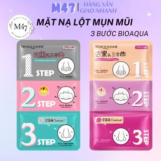 Mặt nạ lột mụn set 3 bước Bioaqua lột mụn mũi đầu đen cám M47 beauty